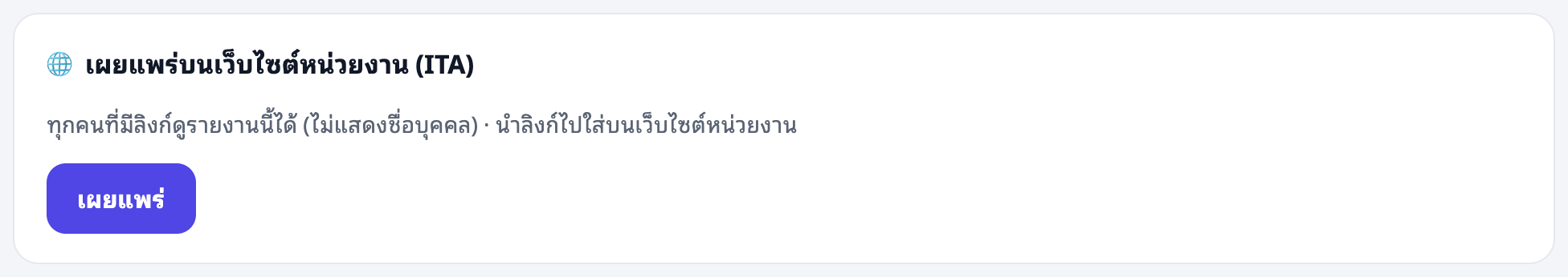 เผยแพร่บนเว็บไซต์หน่วยงาน